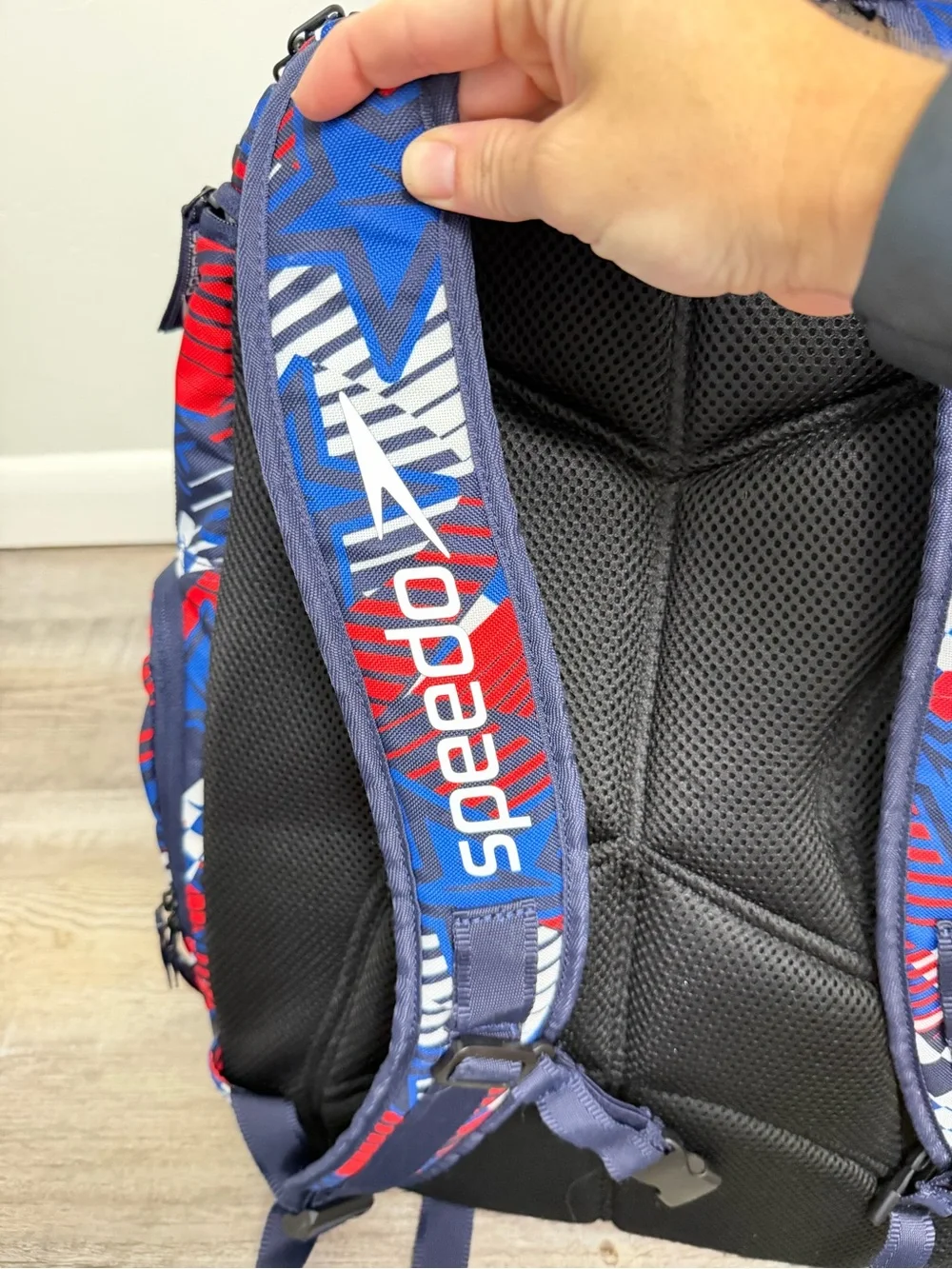 Speedo Teamster 35L Swim Backpack Red White Blue USA, NEW w/o tags